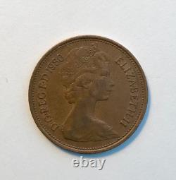 Pièce de 2 pence de 1980 extrêmement rare et de collection, nouvelle pièce de 1980
