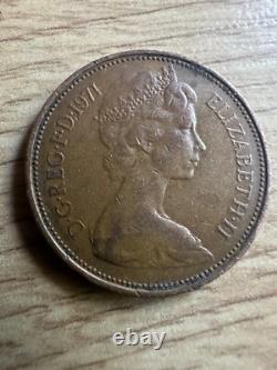 Pièce de 2 pence nouvelle (1971) (EXTRÊMEMENT RARE) Argent britannique