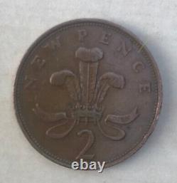 Pièce de 2 pence nouvelle extrêmement rare britannique de 1971