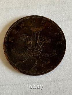 Pièce de 2P New Pence de 1971, objet de collection extrêmement rare et précieux
