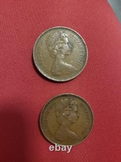 Pièce de 2P New Pence de 1971, objet de collection extrêmement rare et précieux Pièce de 2P New Pence de 1971, objet de collection extrêmement rare et précieux
