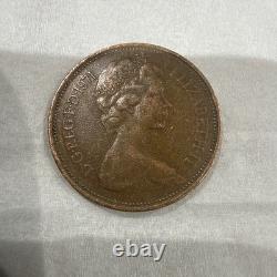 Pièce de 2P New Pence de 1971, objet de collection extrêmement rare et précieux