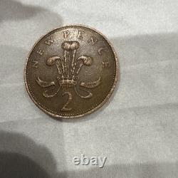 Pièce de 2P New Pence de 1971, objet de collection extrêmement rare et précieux