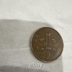 Pièce de 2P New Pence de 1971, objet de collection extrêmement rare et précieux