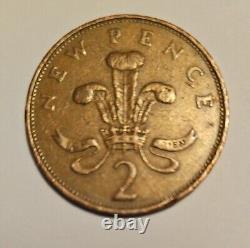 Pièce de 2p 'New Pence' extrêmement rare de l'année 1971