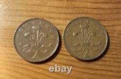 Pièce de 2p à la Nouvelle Pence de 1971 ultra rare, collectionnable - Deux pièces extrêmement rares de la Monnaie du Royaume-Uni