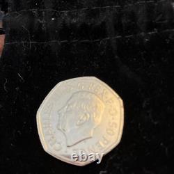 Pièce de 50 pence super extrêmement rare du roi Charles, nouvelle pièce de couronnement, livraison gratuite