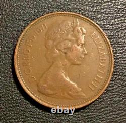 Pièce de deux nouveaux pence extrêmement rare QEII de 1971