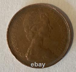 Pièce de deux pence de 1971, sortie non intentionnelle extrêmement rare et limitée de nouveaux pence