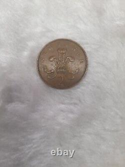 Pièce de monnaie originale et extrêmement rare de 2 pence New Pence de 1971. Possédez un morceau d'histoire.