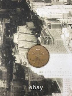 Pièce de monnaie originale extrêmement rare de 1971, 2 pence, ancienne, 1/2 nouveau penny