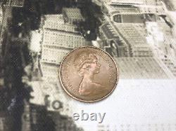 Pièce de monnaie originale extrêmement rare de 2 pence de 1971