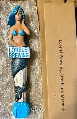 Poignée de robinet Lorelei Brewing de sirène extrêmement rare, neuve dans sa boîte