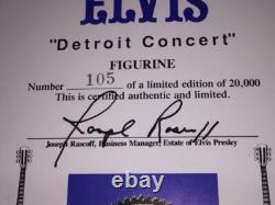 Poupée de concert d'Elvis 'Detroit' EXTREMEMENT RARE ÉTAT NEUF SEULEMENT 20 000 FABRIQUÉES EN BOÎTE