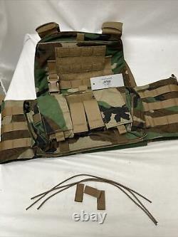 Rare Extremely Velocity Mayflower Apc Woodland M81 L/xl Plate Carrier Plaque Gp