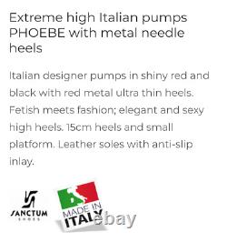 Rare Sexy New Brand Sanctum Pompes Ultra-hautes Italiennes Avec Talons D'aiguille En Métal