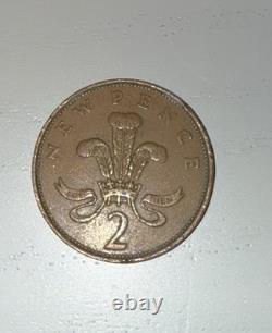 Rare pièce de 2P New Pence de 1971, article de collection extrêmement rare et précieux