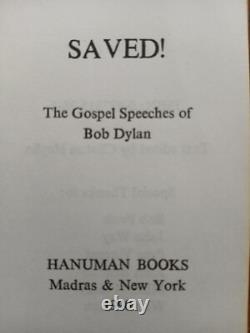 SAVED - LES DISCOURS ÉVANGÉLIQUES édité par Clinton Heylin. TRÈS RARE / DIFFICILE À TROUVER