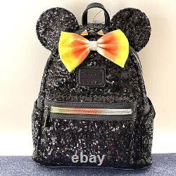 Sac à dos en sequins Candy Corn Loungefly Disney Parks extrêmement rare BNWT