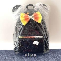 Sac à dos en sequins Candy Corn Loungefly Disney Parks extrêmement rare BNWT