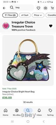 Sac de bowling Bright Heart d'Irregular Choice extrêmement rare et très recherché.