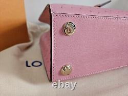 Sac extrêmement rare en cuir d'autruche rose Louis Vuitton City Steamer