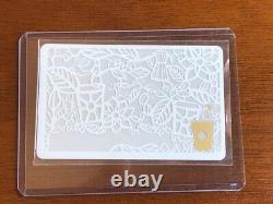Starbucks Card 2008 Test White Gold Extremely Rare New Mint- Pas De Logo Ou De Série #