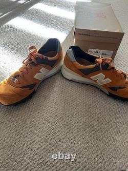 Stone Island New Balance M577 Baskets Orange 2013 Royaume-Uni 8 1/2 Occasion Extrêmement Rare