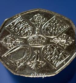 Super extrêmement rare pièce de 50p du roi Charles, nouvelle pièce de couronnement