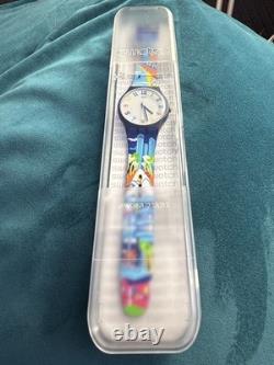 Swatch Édition Limitée Extrêmement Rare Eurovision 2019 Neuf dans sa Boîte Jamais Ouvert