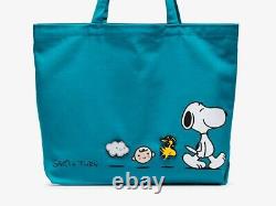 T'aimes Vraiment? Pintrill X Peanuts Sam + Tury Blue Snoopy Sac De Pied New Withtags