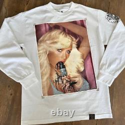 T-shirt blanc à manches longues 'Dissizit' de Paris Hilton vintage extrêmement rare