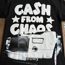 T-shirt pour homme Dissizit Cash From Chaos noir vintage extrêmement rare de 2008