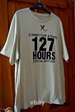 T-shirt promotionnel du film 127 Heures, crème extrêmement rare, taille XL, 2010 James Franco.