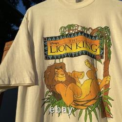 T-shirt promotionnel vintage Le Roi Lion Disney extrêmement rare Nouveau Stock Ancien XL