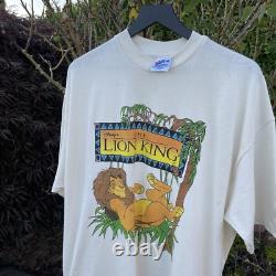 T-shirt promotionnel vintage Le Roi Lion Disney extrêmement rare Nouveau Stock Ancien XL