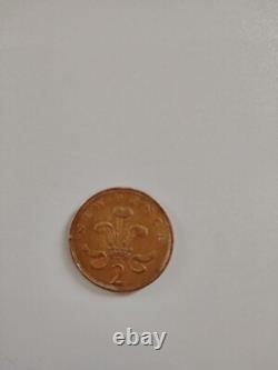 TRÈS RARE ET PRÉCIEUX ! Pièce de 2p New Pence de 1976. OBJET DE COLLECTION
