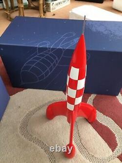 Tintin Rocket To The Moon Figurine 42cm Extrêmement Rare! N’est Plus Fabriqué