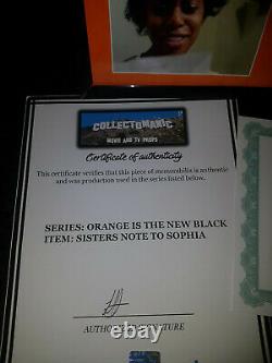 Très Rare! Orange Est Le Nouvel Écran Noir Utilisé Note De Prison Prop