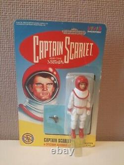 Une Figurine Astronaute Vintage 1994 Captain Scarlet 3,75 Extrêmement Rare sur Carte Neuve