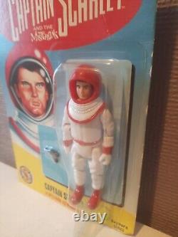 Une Figurine Astronaute Vintage 1994 Captain Scarlet 3,75 Extrêmement Rare sur Carte Neuve