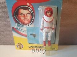 Une Figurine Astronaute Vintage 1994 Captain Scarlet 3,75 Extrêmement Rare sur Carte Neuve