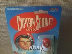 Une Figurine Astronaute Vintage 1994 Captain Scarlet 3,75 Extrêmement Rare sur Carte Neuve