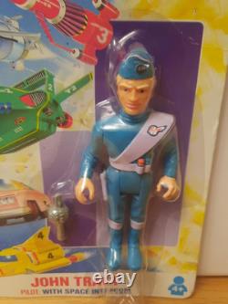Une figurine John Tracy Thunderbirds vintage extrêmement rare, sur carte neuve, 1992, jamais déballée.