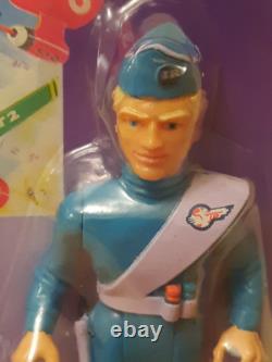 Une figurine John Tracy Thunderbirds vintage extrêmement rare, sur carte neuve, 1992, jamais déballée.