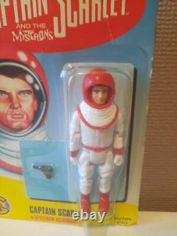 Une figurine astronaute vintage de 1994 Captain Scarlet 3.75 très rare, neuve sur carte.