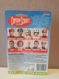 Une figurine astronaute vintage de 1994 Captain Scarlet 3.75 très rare, neuve sur carte.