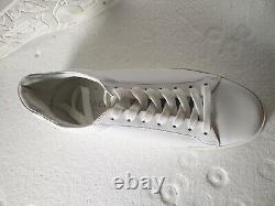 Versace Rear Medusa Trainers Uk 9 Eu43 White Leather. Nouveau! Extrêmement Rare