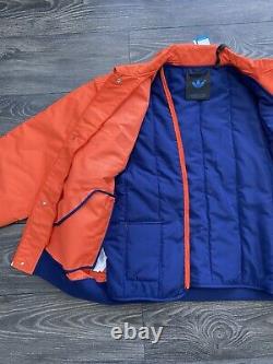 Veste bomber Adidas Orange/Bleu Taille L BNWT Extrêmement Rare