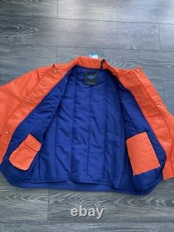 Veste bomber Adidas Orange/Bleu Taille L BNWT Extrêmement Rare